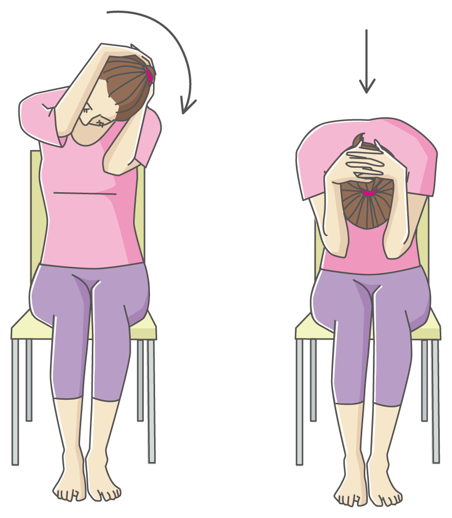 後頭部のストレッチ